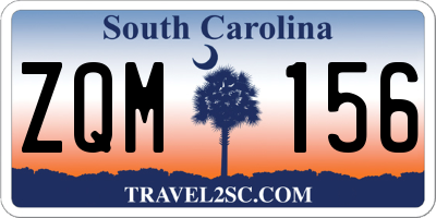 SC license plate ZQM156