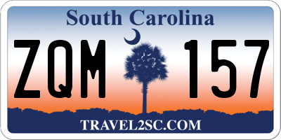 SC license plate ZQM157