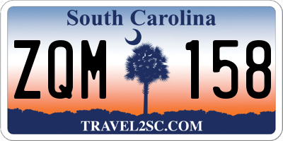 SC license plate ZQM158