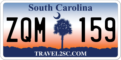 SC license plate ZQM159