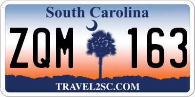 SC license plate ZQM163