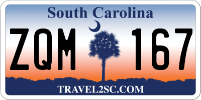 SC license plate ZQM167