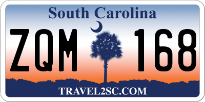 SC license plate ZQM168