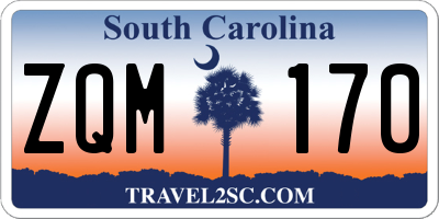 SC license plate ZQM170