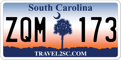SC license plate ZQM173