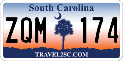 SC license plate ZQM174