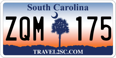 SC license plate ZQM175