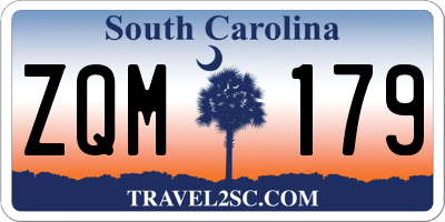 SC license plate ZQM179