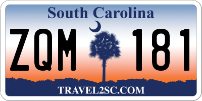 SC license plate ZQM181