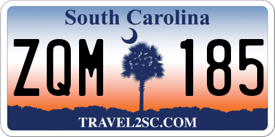 SC license plate ZQM185