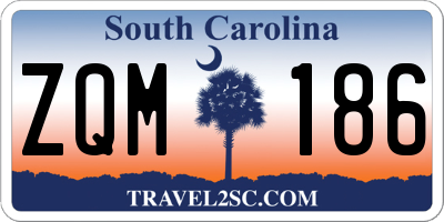 SC license plate ZQM186