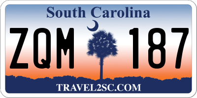 SC license plate ZQM187