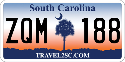 SC license plate ZQM188