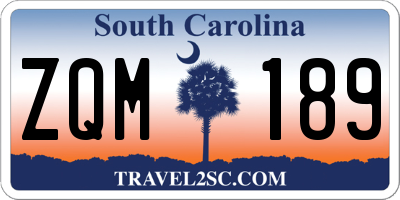 SC license plate ZQM189