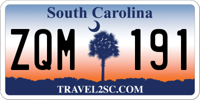 SC license plate ZQM191