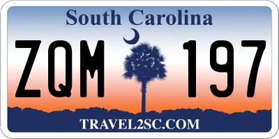 SC license plate ZQM197