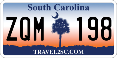 SC license plate ZQM198