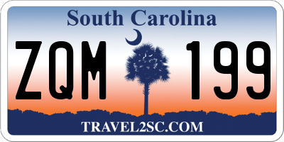 SC license plate ZQM199