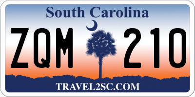 SC license plate ZQM210