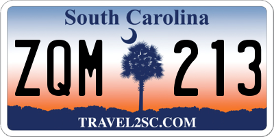 SC license plate ZQM213
