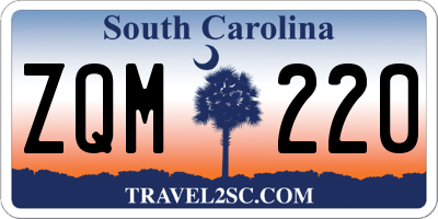 SC license plate ZQM220