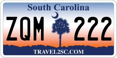 SC license plate ZQM222