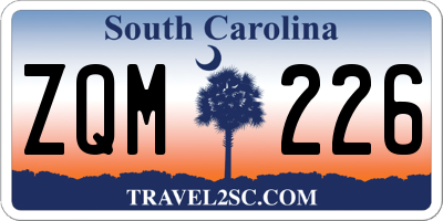 SC license plate ZQM226