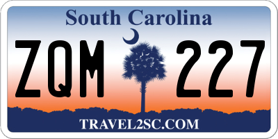 SC license plate ZQM227