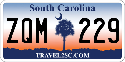 SC license plate ZQM229