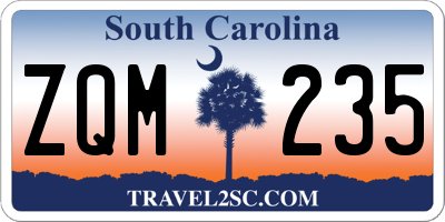 SC license plate ZQM235