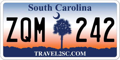 SC license plate ZQM242
