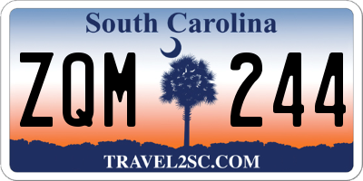 SC license plate ZQM244