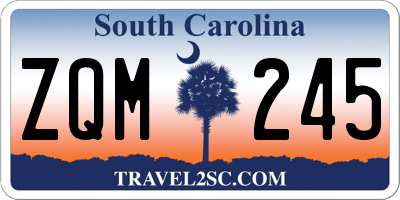 SC license plate ZQM245