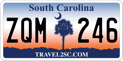 SC license plate ZQM246