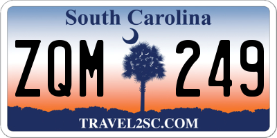 SC license plate ZQM249