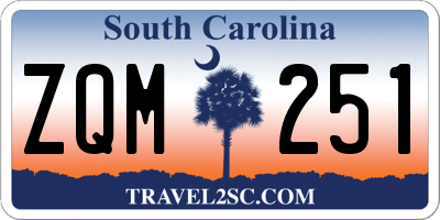 SC license plate ZQM251