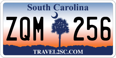 SC license plate ZQM256
