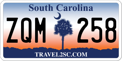 SC license plate ZQM258