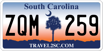 SC license plate ZQM259
