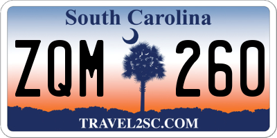 SC license plate ZQM260