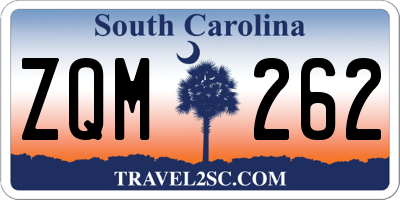 SC license plate ZQM262