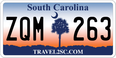 SC license plate ZQM263