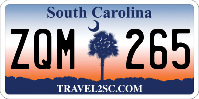 SC license plate ZQM265