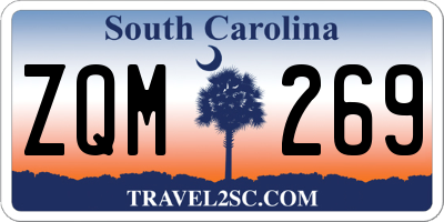 SC license plate ZQM269