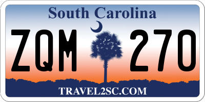 SC license plate ZQM270