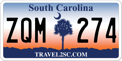 SC license plate ZQM274