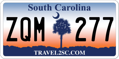 SC license plate ZQM277