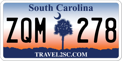 SC license plate ZQM278