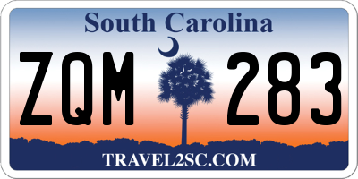 SC license plate ZQM283