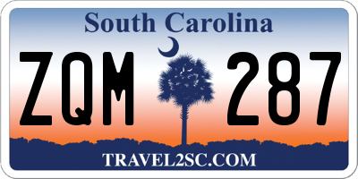 SC license plate ZQM287